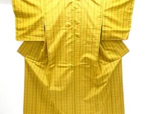 格子織り出し米沢紬着物アンサンブル